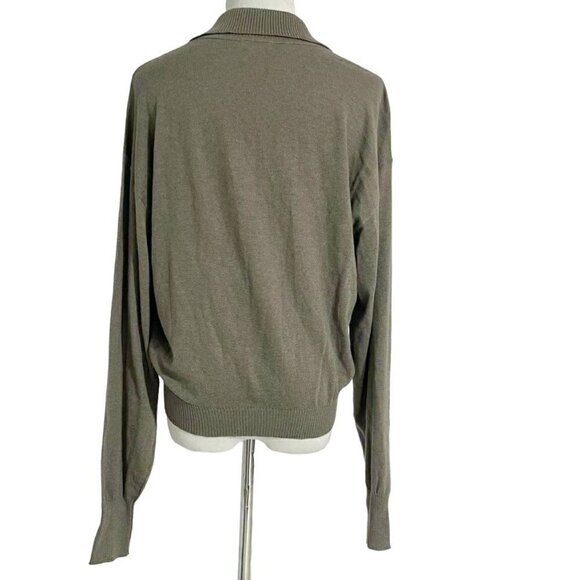 Good American Size 1/2  Top Blouse Pullover Olive Sweater Pullover - Picture 3 of 5